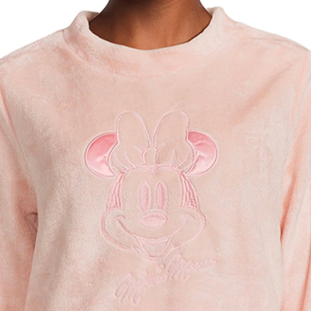 Disney 100 Soft Velour Long Sleeve Pajama Top/Sweatshirt Pink Size 2X
